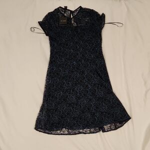 Elegant Black Lace Dress by St. John